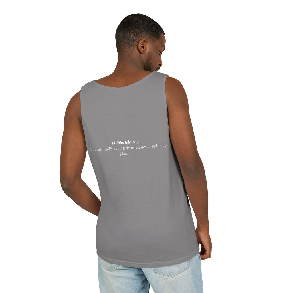 Jesus Minimalist Tank Top — Simple Gold Faith Graphic