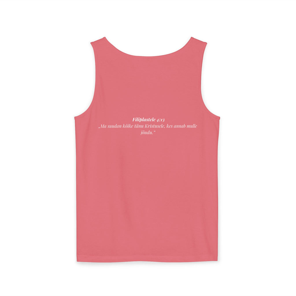 Jesus Minimalist Tank Top — Simple Gold Faith Graphic