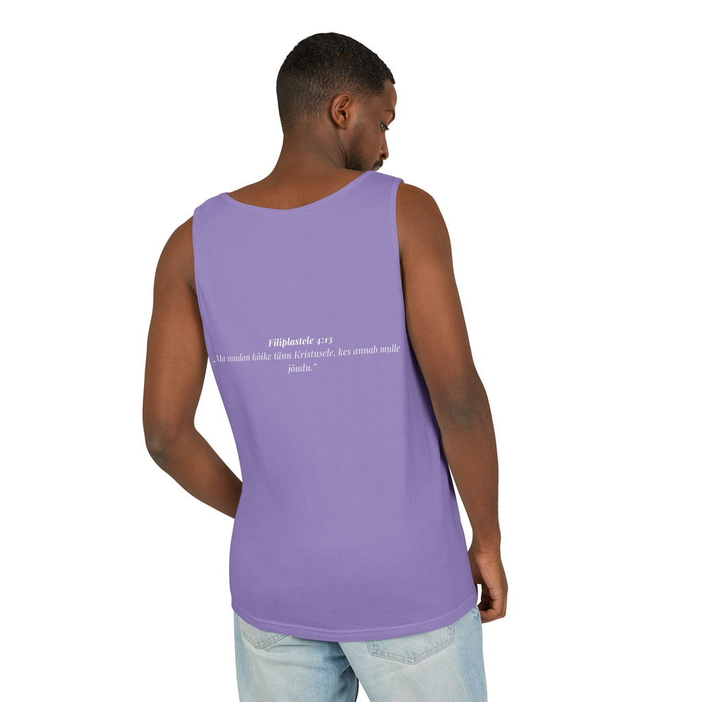 Jesus Minimalist Tank Top — Simple Gold Faith Graphic