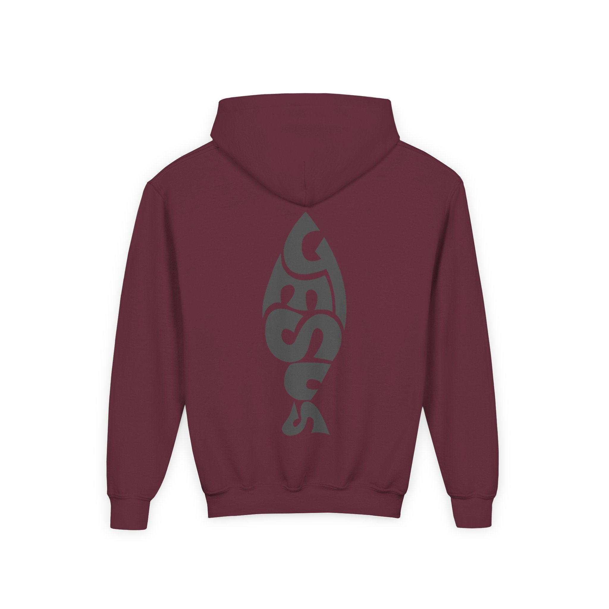Youth Jesus Fish Hoodie — Christian Faith Graphic Hoodie for Kids