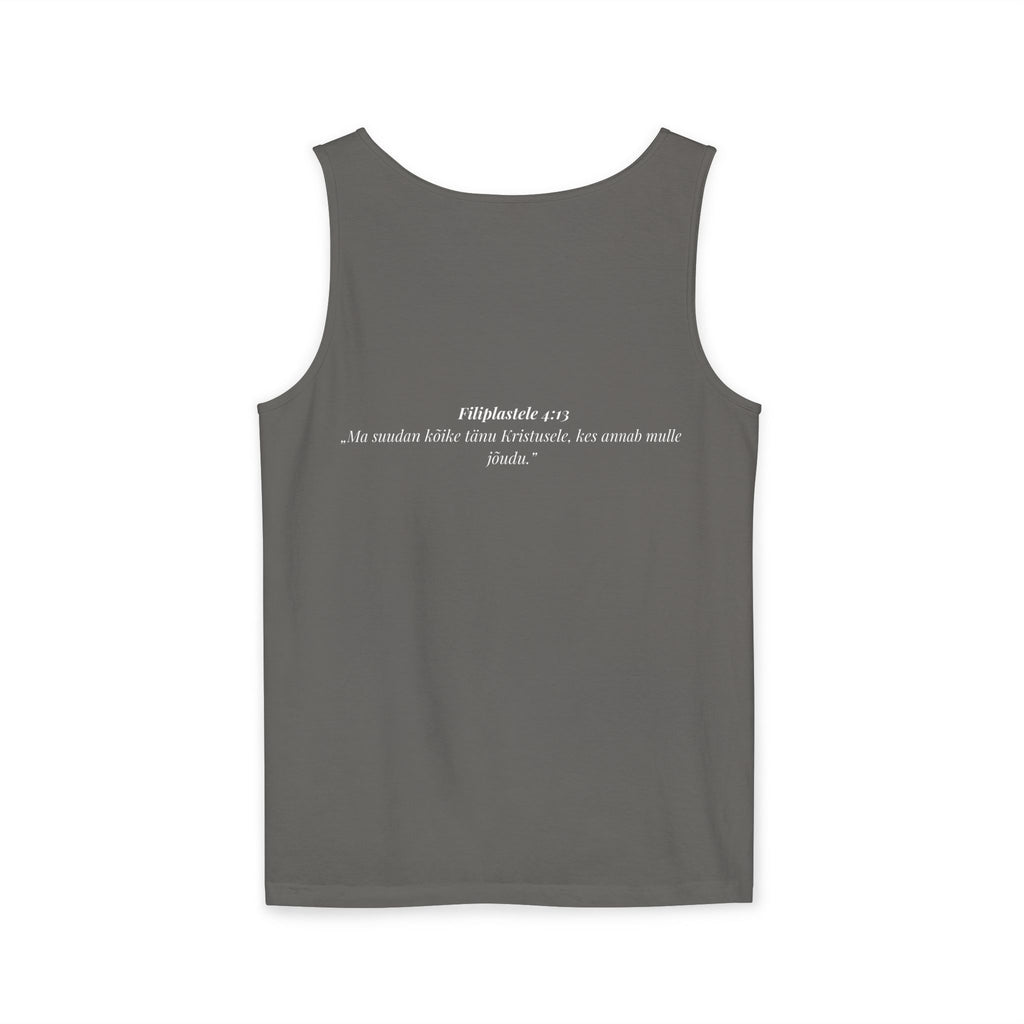 Jesus Minimalist Tank Top — Simple Gold Faith Graphic