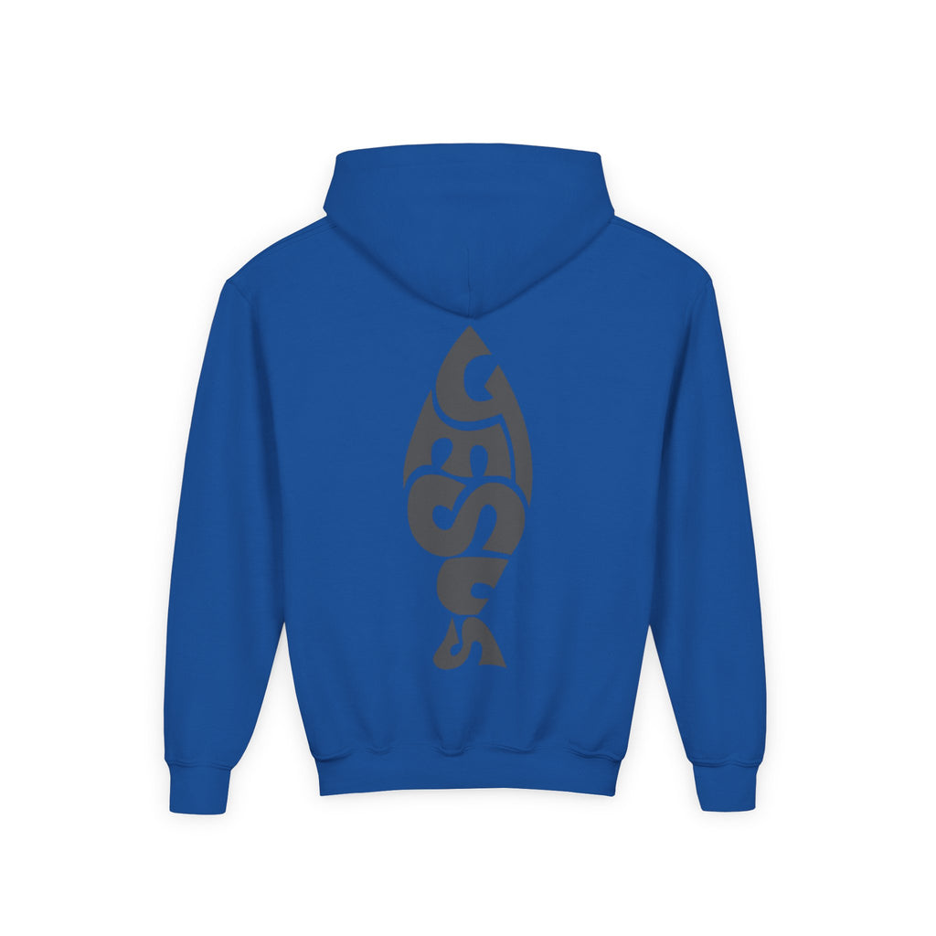 Youth Jesus Fish Hoodie — Christian Faith Graphic Hoodie for Kids