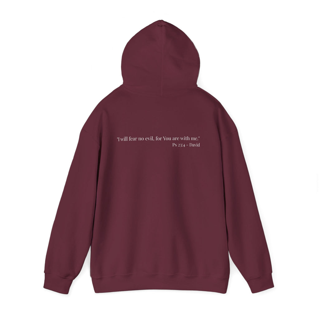 Hoodie — Minimal Small Black Square Lip Print Chest Graphic