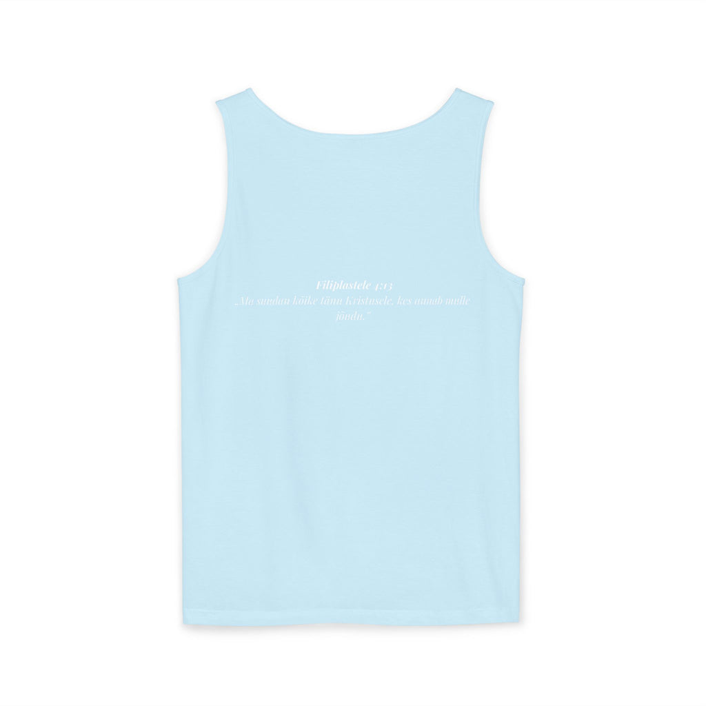 Jesus Minimalist Tank Top — Simple Gold Faith Graphic