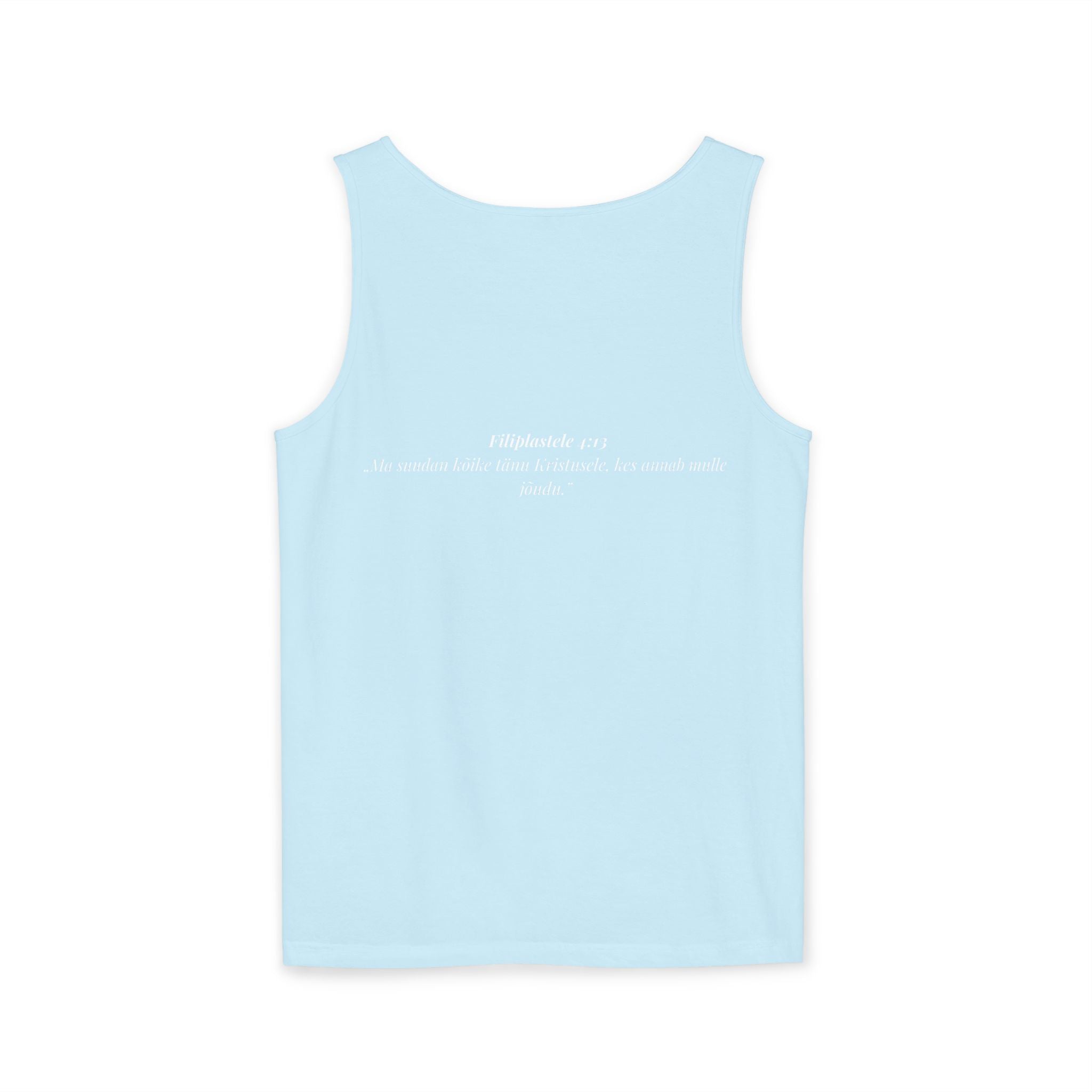 Jesus Minimalist Tank Top — Simple Gold Faith Graphic