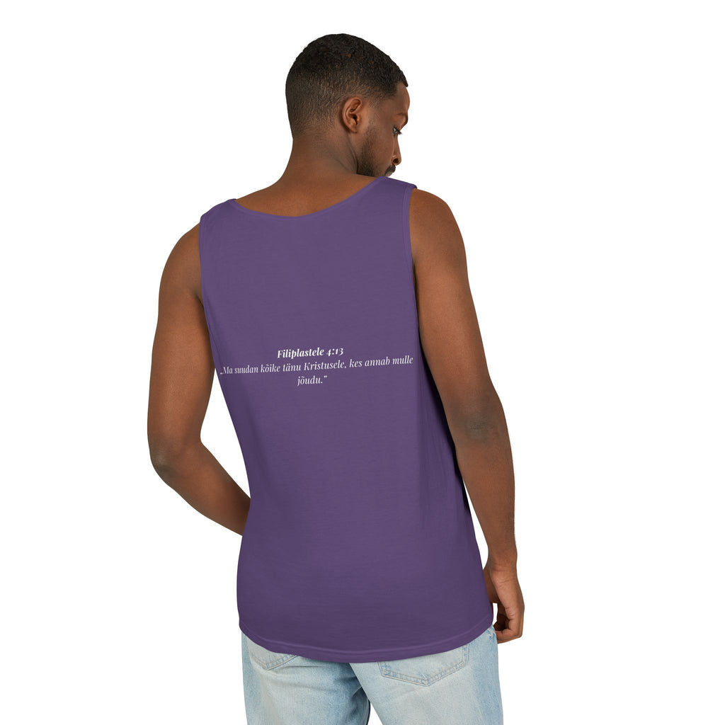 Jesus Minimalist Tank Top — Simple Gold Faith Graphic