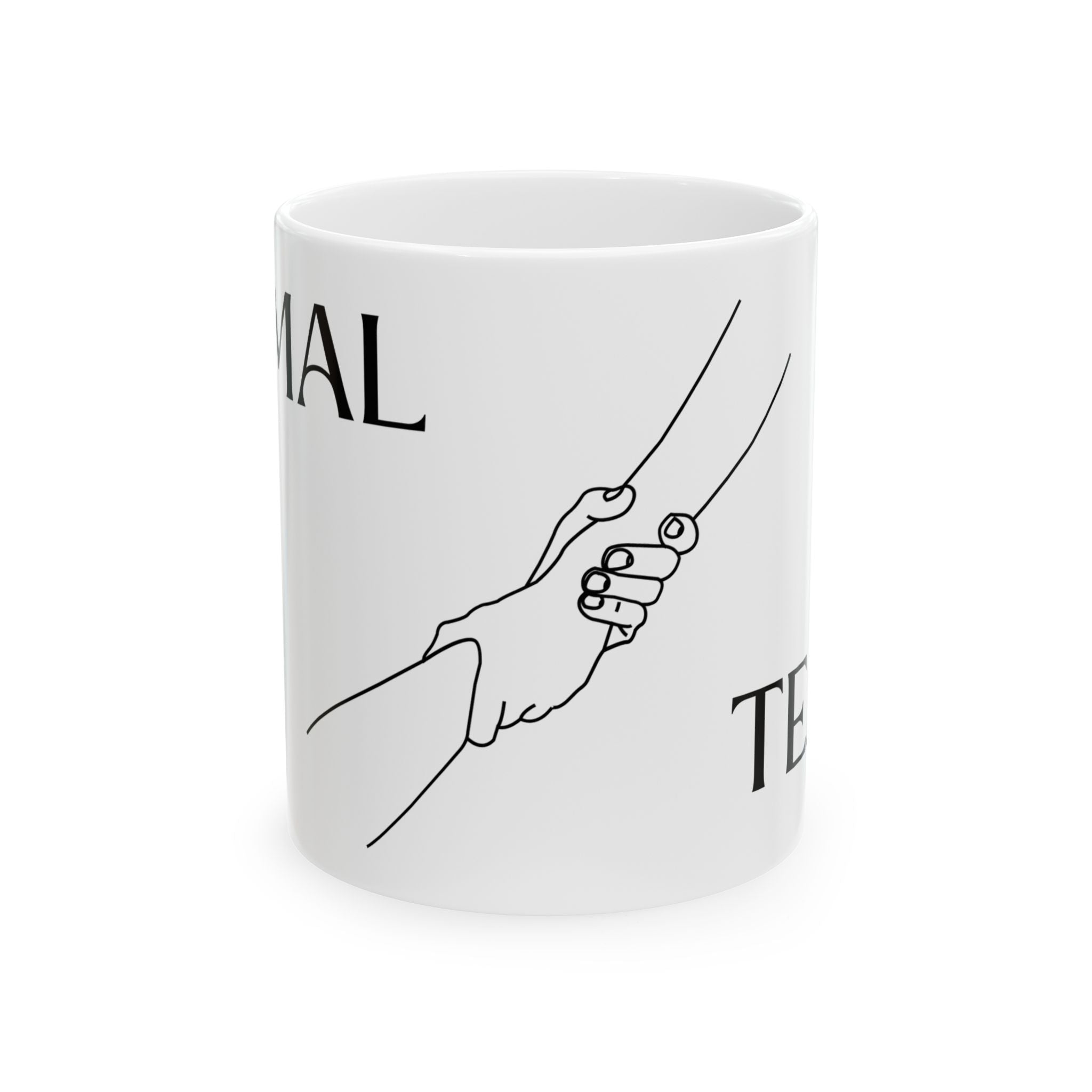 Helping Hands Ceramic Mug — Supportive Friendship Coffee Cup (11oz, 15oz)