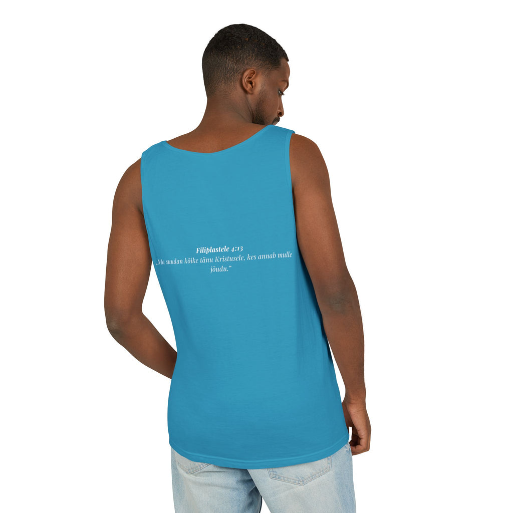 Jesus Minimalist Tank Top — Simple Gold Faith Graphic