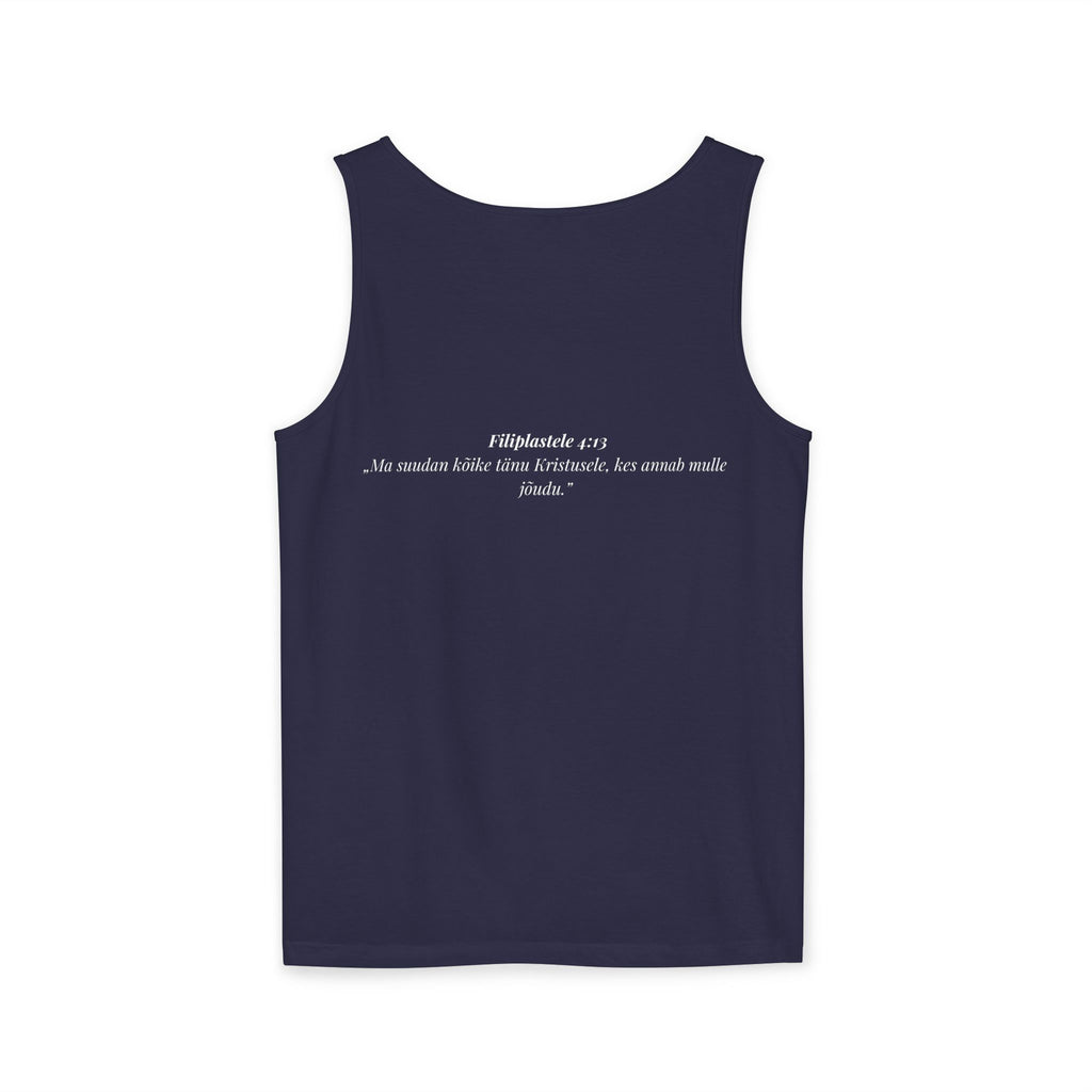 Jesus Minimalist Tank Top — Simple Gold Faith Graphic