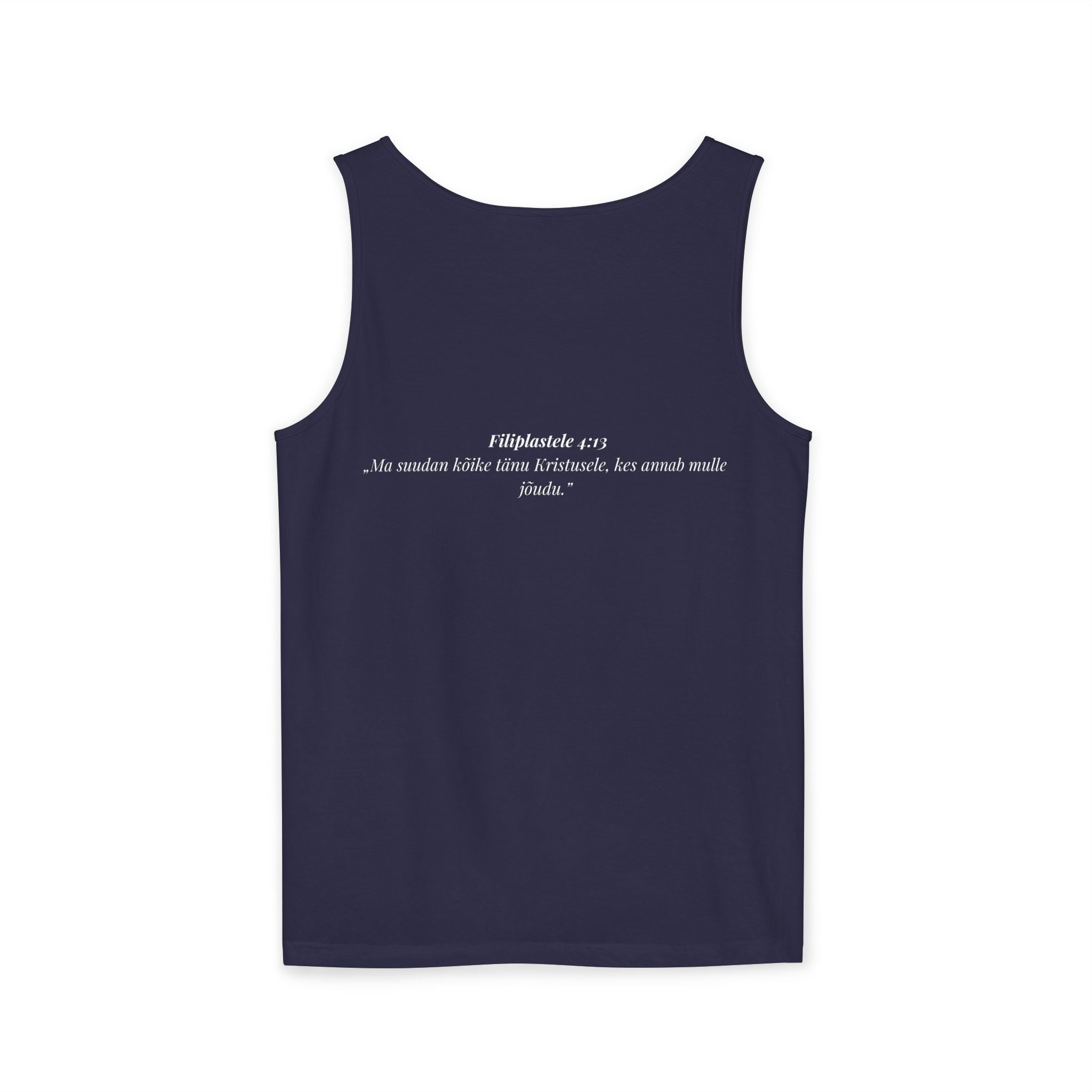 Jesus Minimalist Tank Top — Simple Gold Faith Graphic