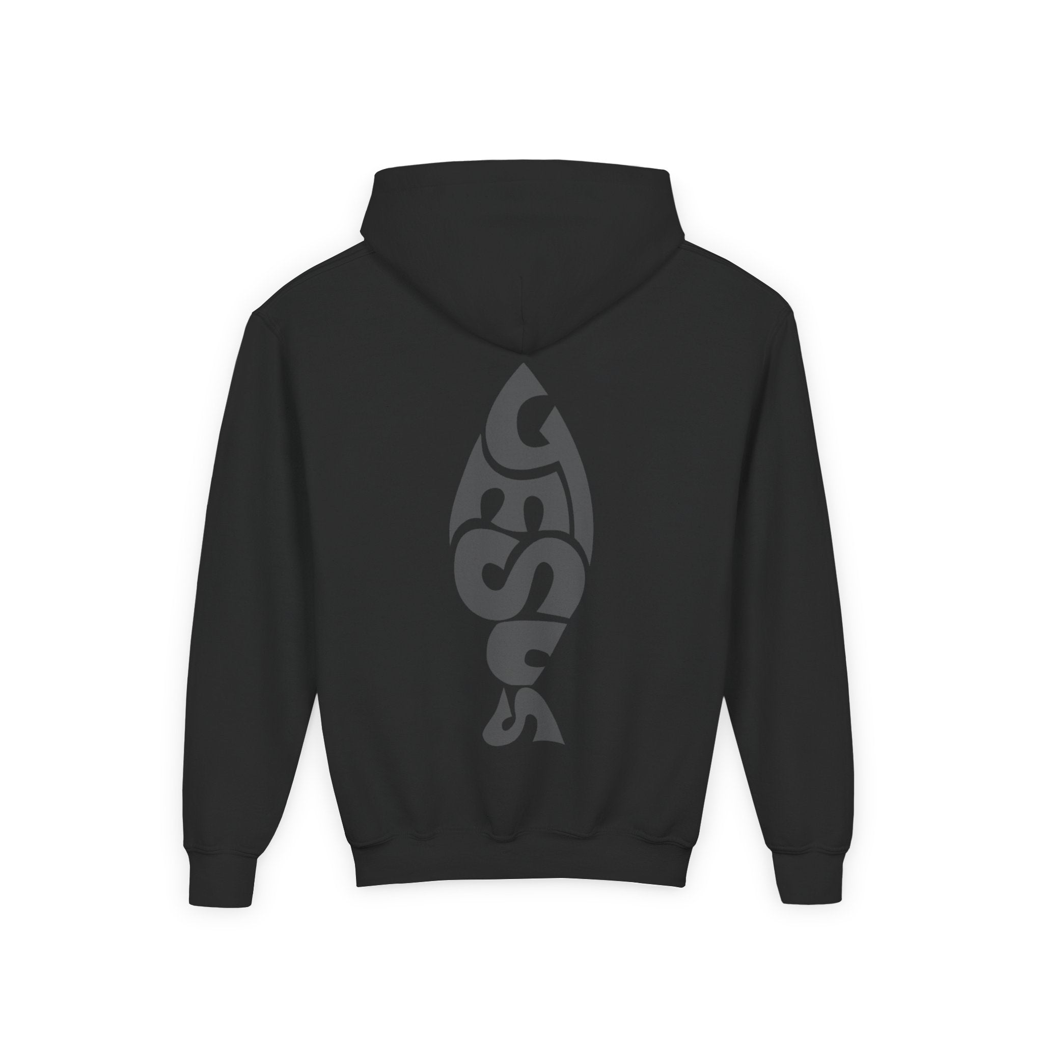 Youth Jesus Fish Hoodie — Christian Faith Graphic Hoodie for Kids