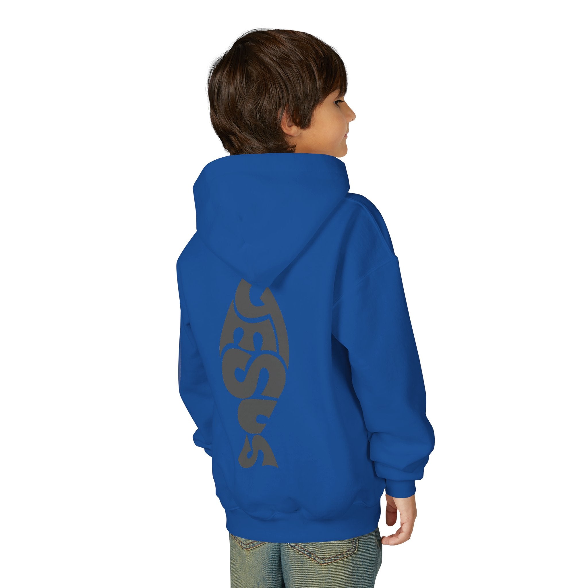 Youth Jesus Fish Hoodie — Christian Faith Graphic Hoodie for Kids
