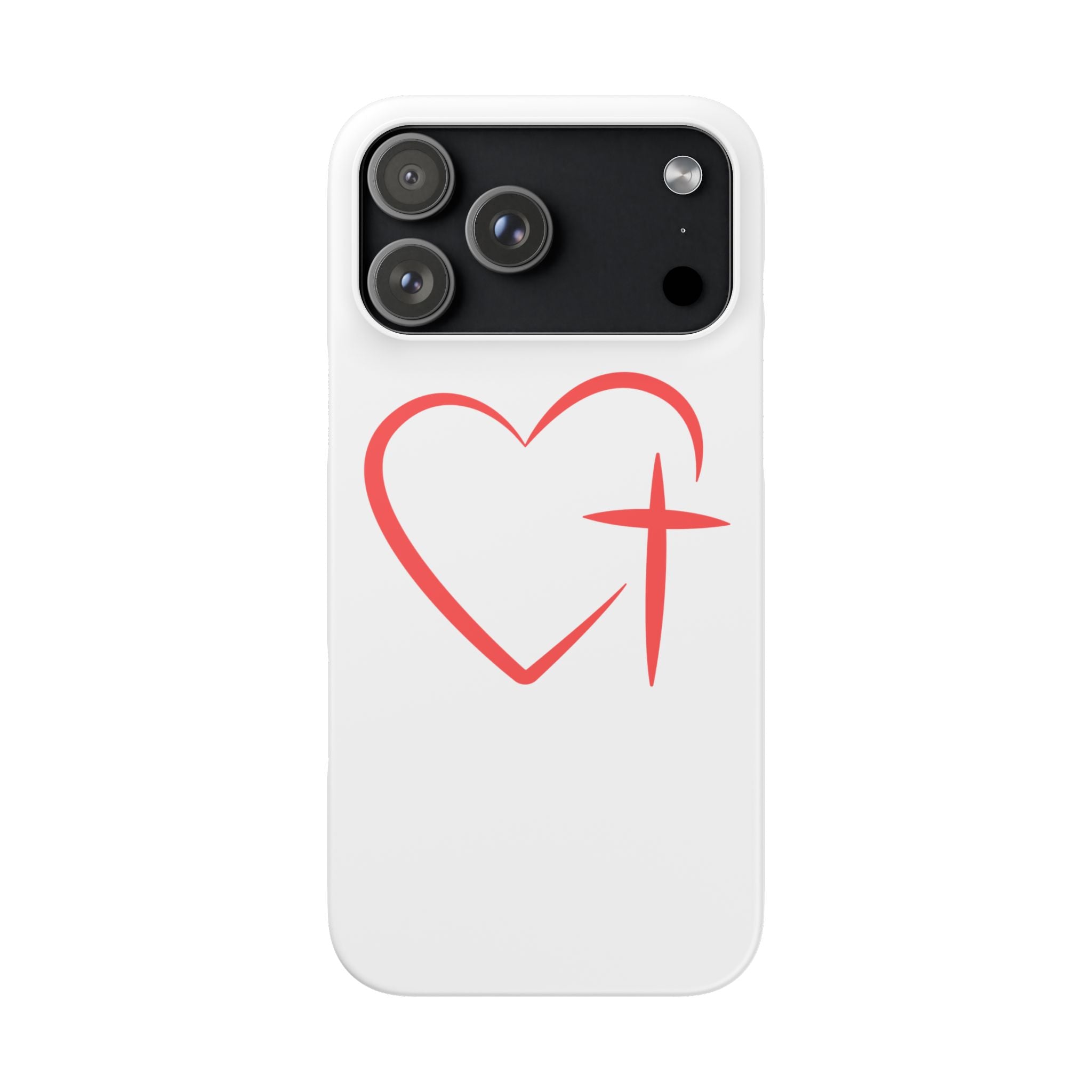 Heart & Cross Phone Case — Christian Faith iPhone Snap Case