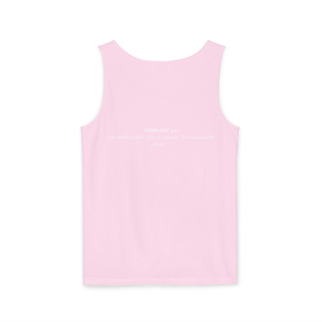 Jesus Minimalist Tank Top — Simple Gold Faith Graphic