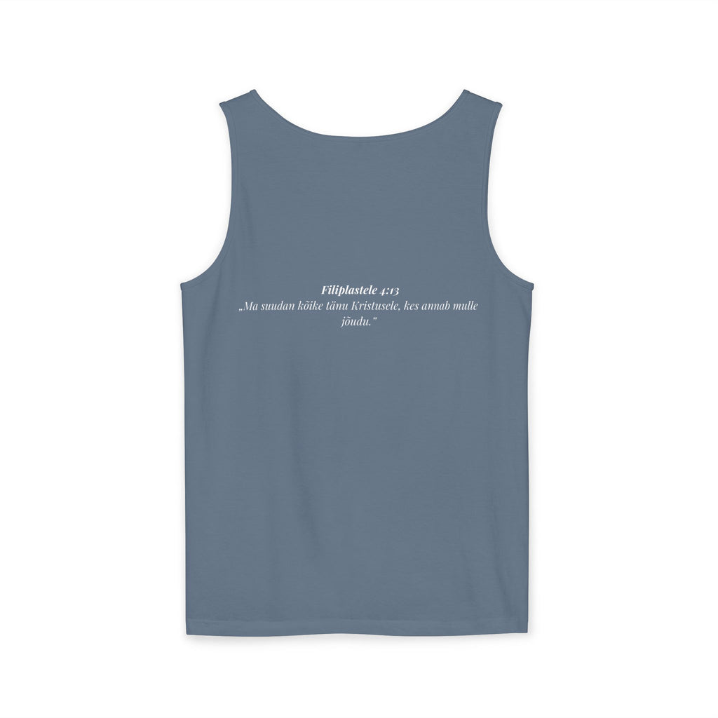 Jesus Minimalist Tank Top — Simple Gold Faith Graphic