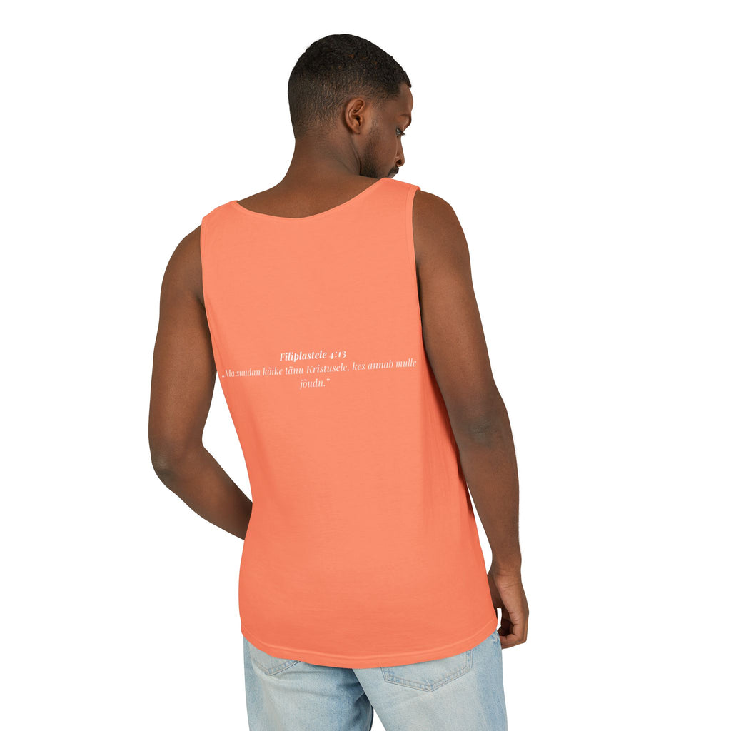 Jesus Minimalist Tank Top — Simple Gold Faith Graphic
