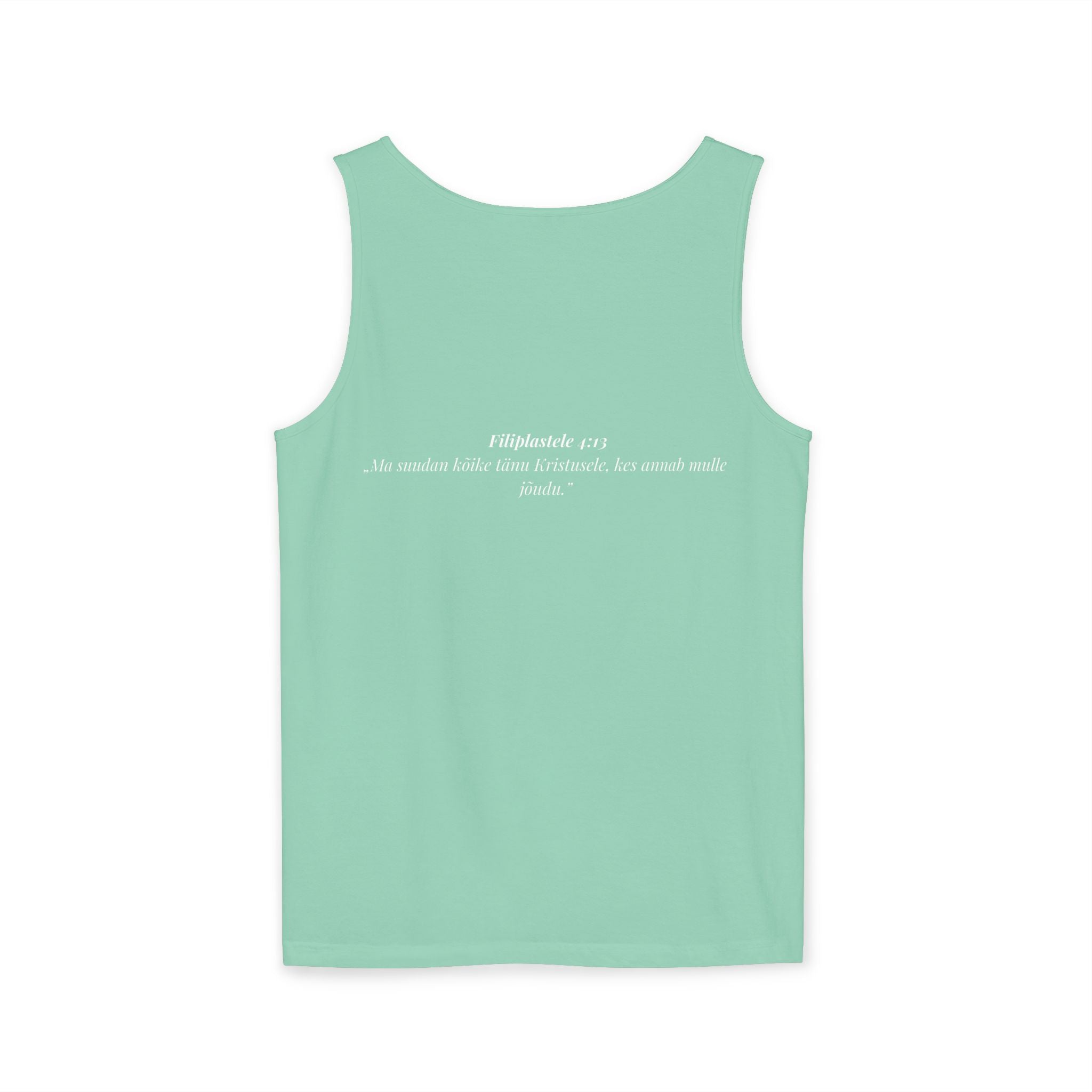 Jesus Minimalist Tank Top — Simple Gold Faith Graphic