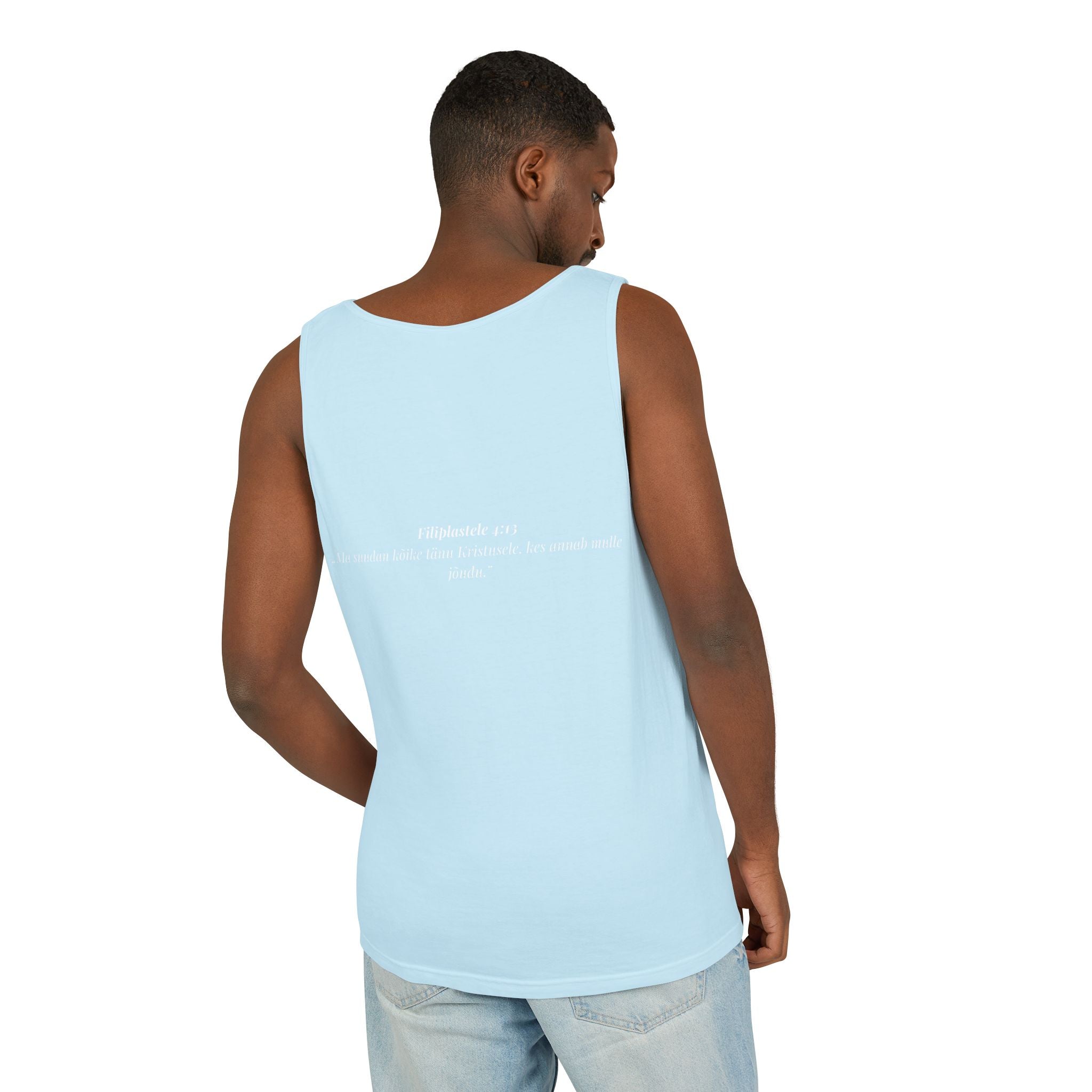 Jesus Minimalist Tank Top — Simple Gold Faith Graphic