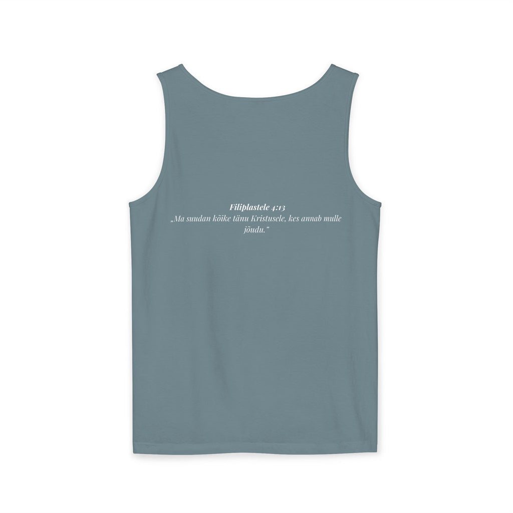 Jesus Minimalist Tank Top — Simple Gold Faith Graphic
