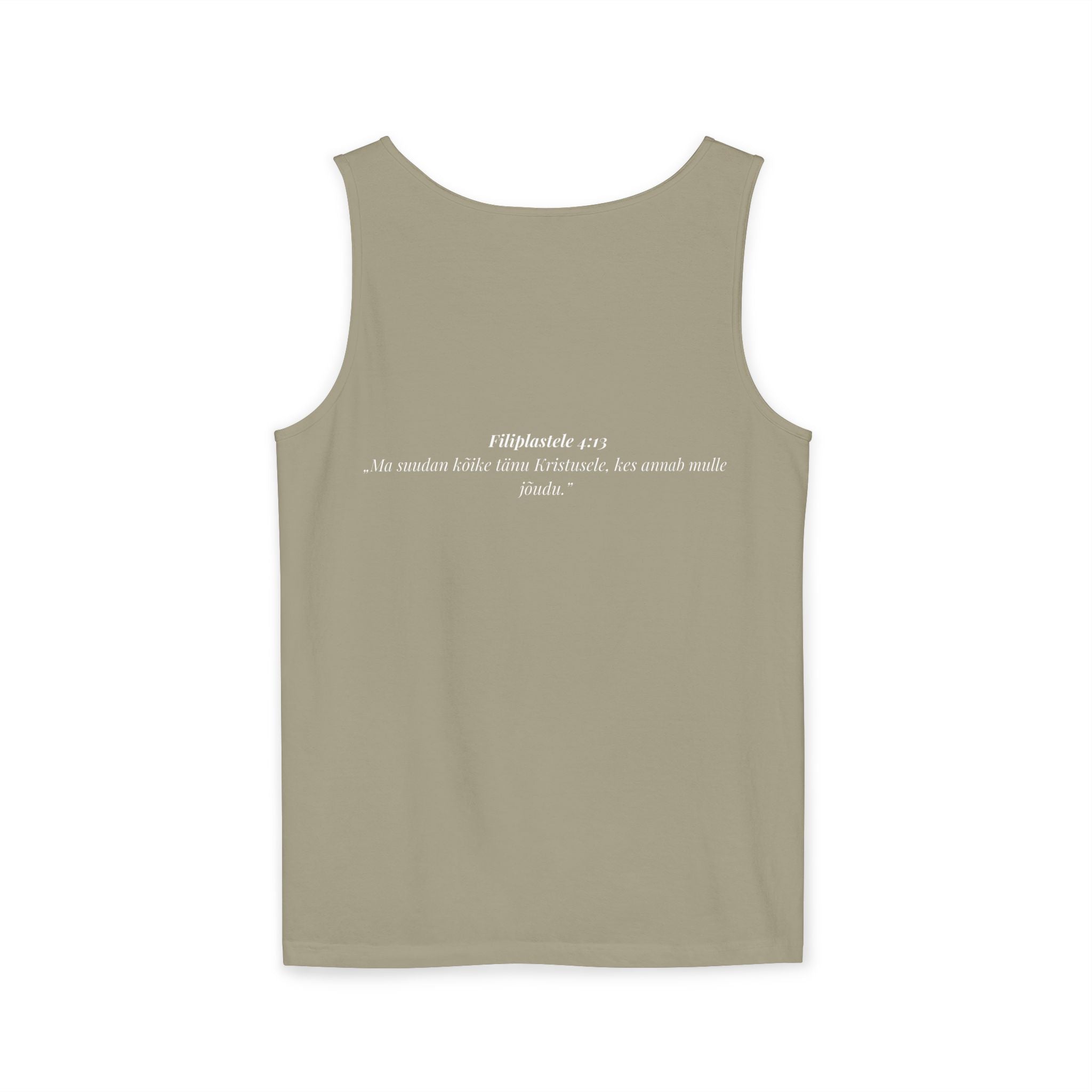 Jesus Minimalist Tank Top — Simple Gold Faith Graphic