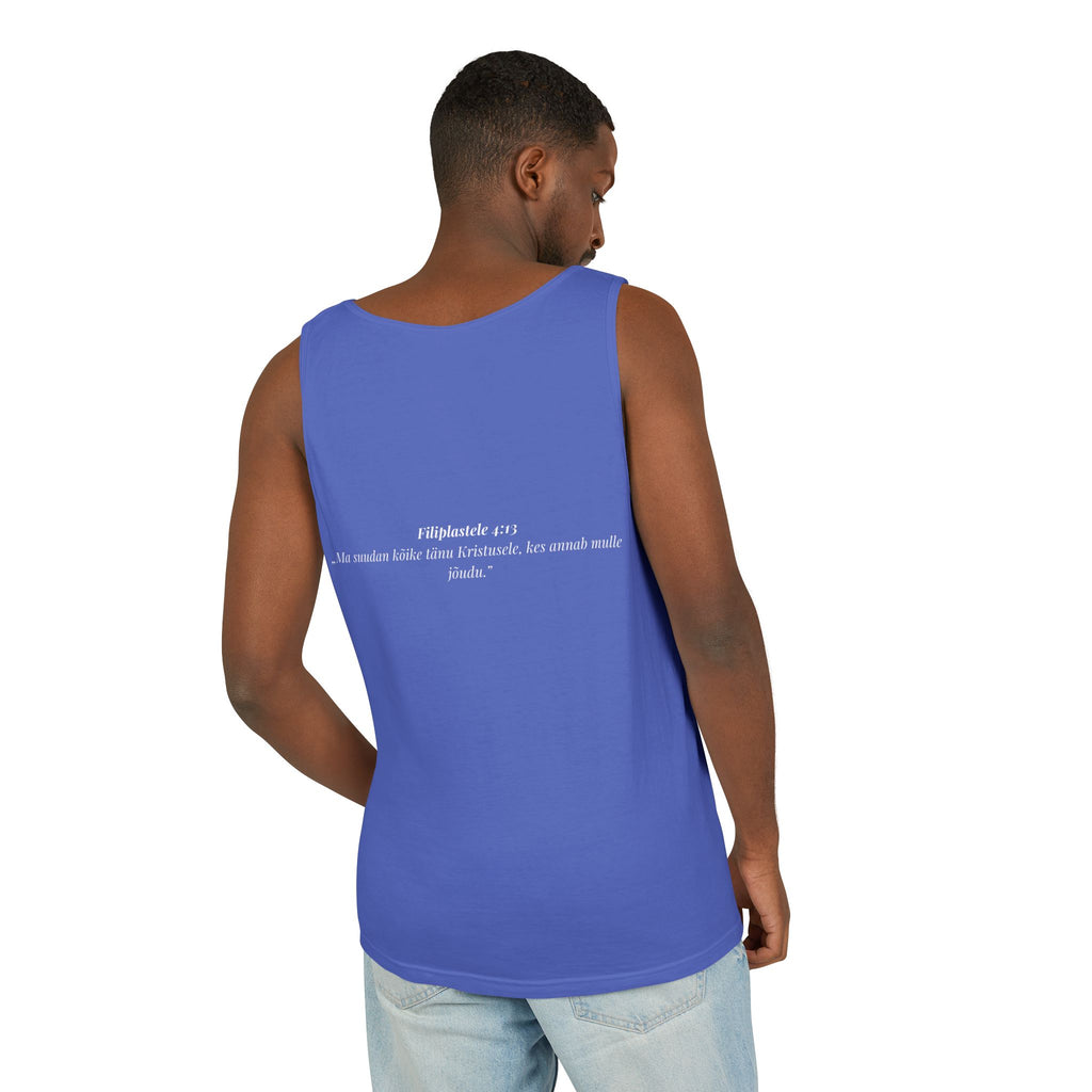 Jesus Minimalist Tank Top — Simple Gold Faith Graphic