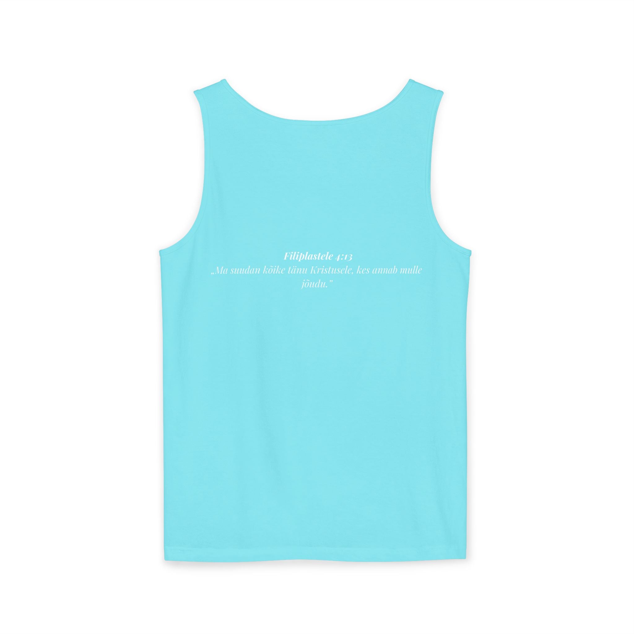 Jesus Minimalist Tank Top — Simple Gold Faith Graphic