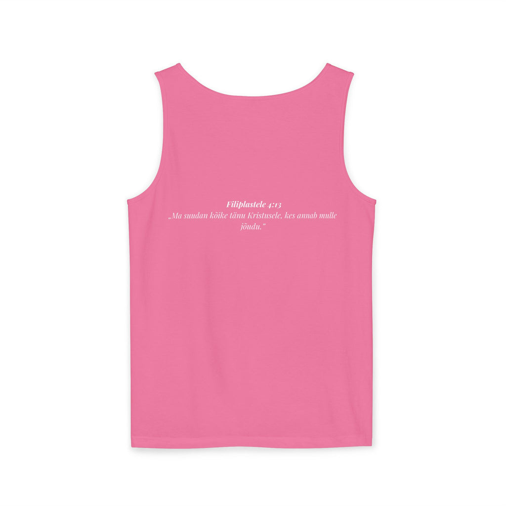 Jesus Minimalist Tank Top — Simple Gold Faith Graphic