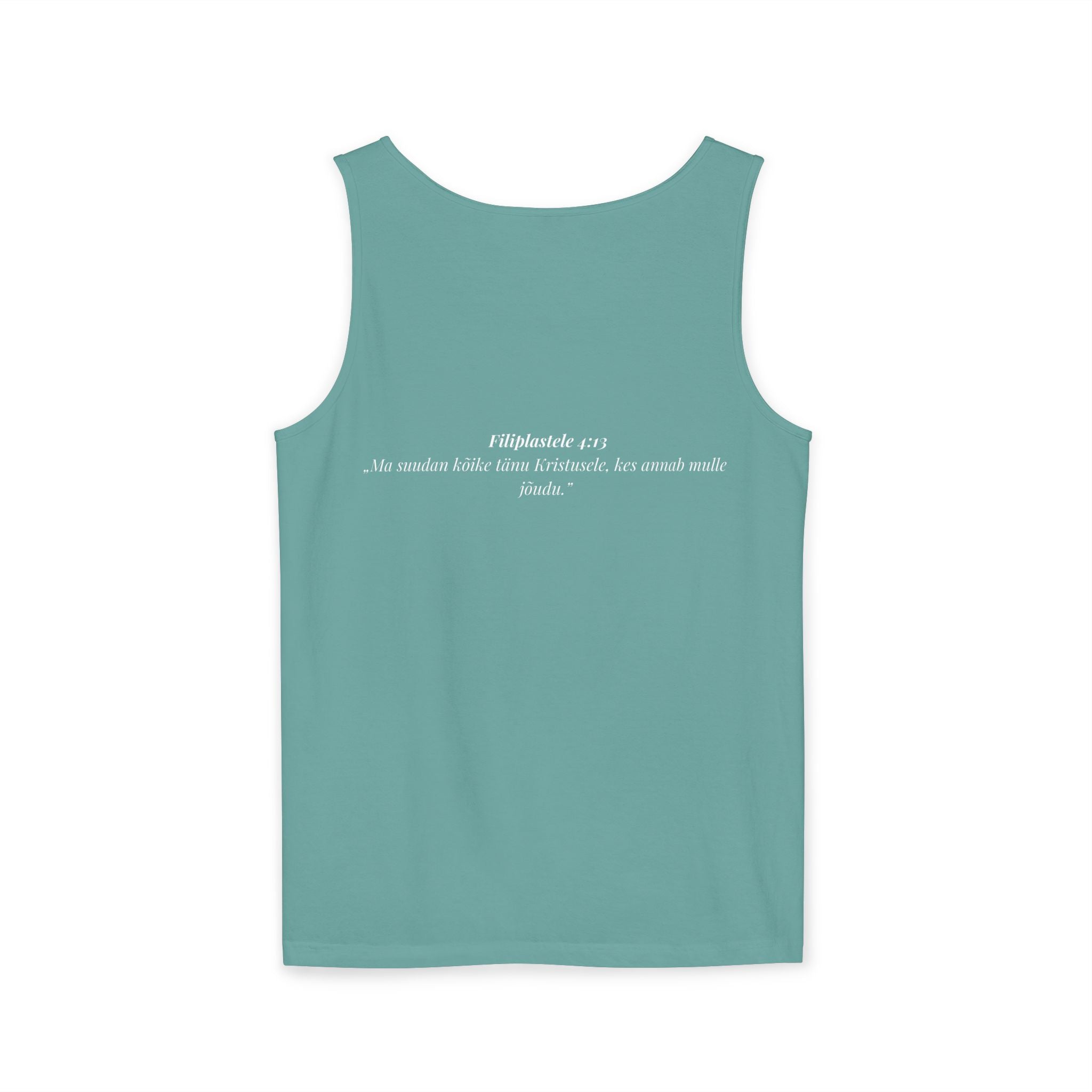 Jesus Minimalist Tank Top — Simple Gold Faith Graphic