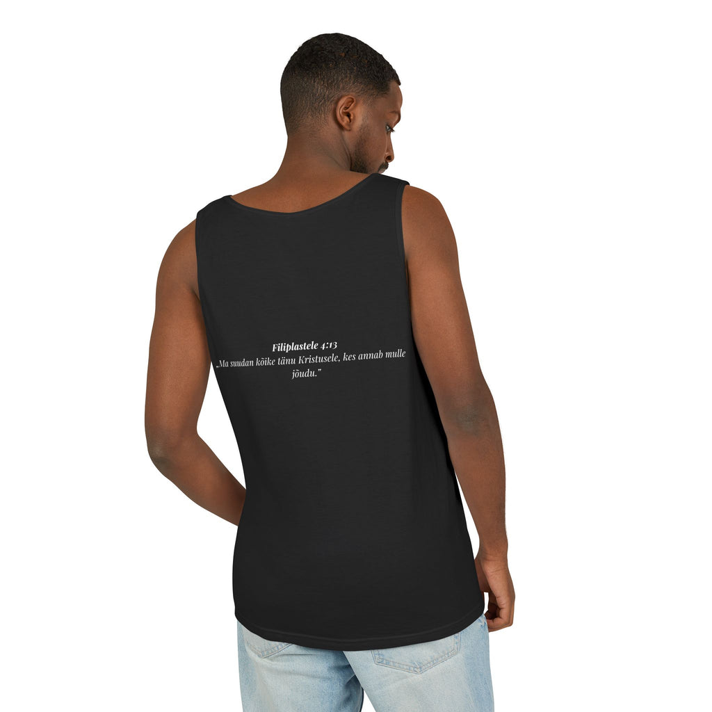 Jesus Minimalist Tank Top — Simple Gold Faith Graphic