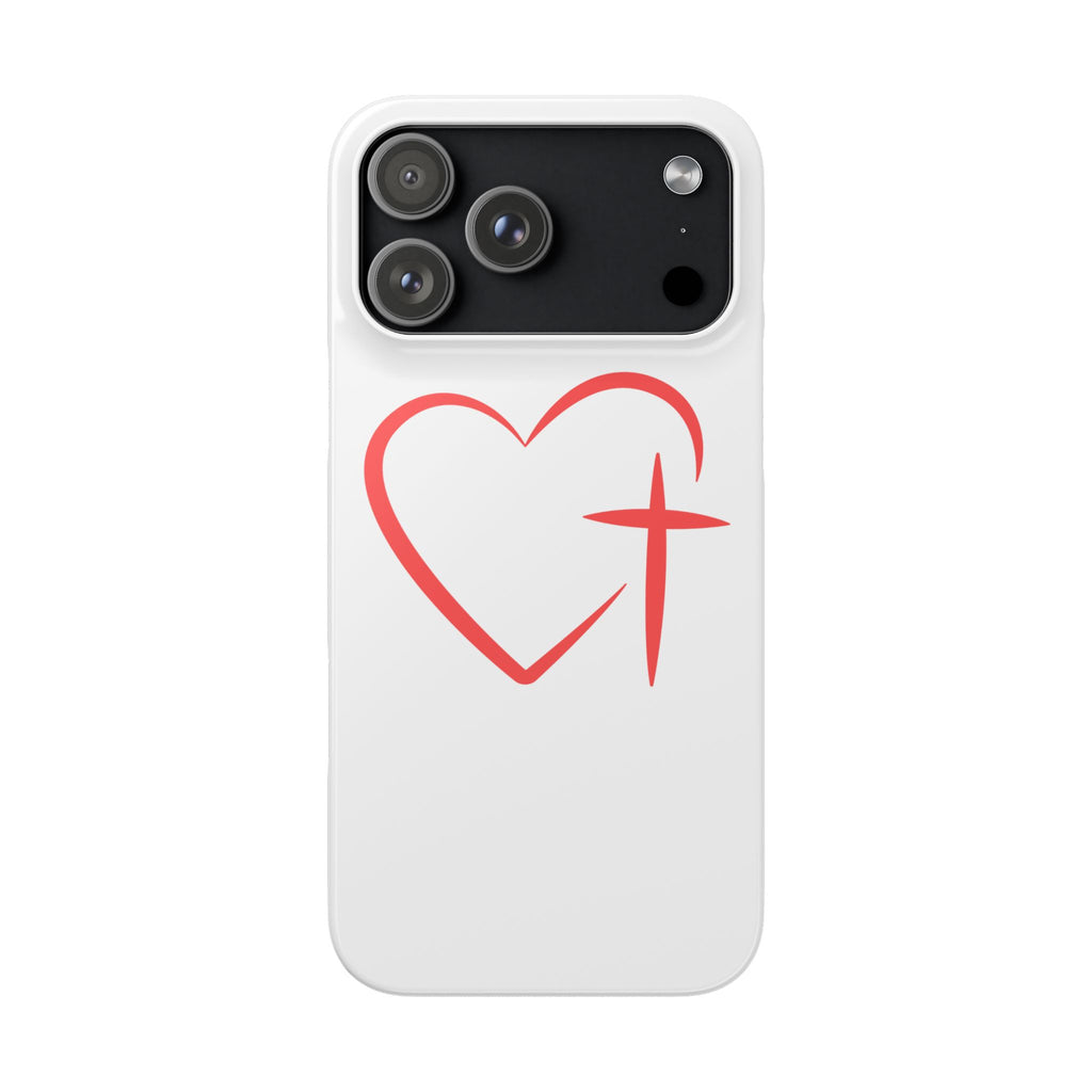 Heart & Cross Phone Case — Christian Faith iPhone Snap Case