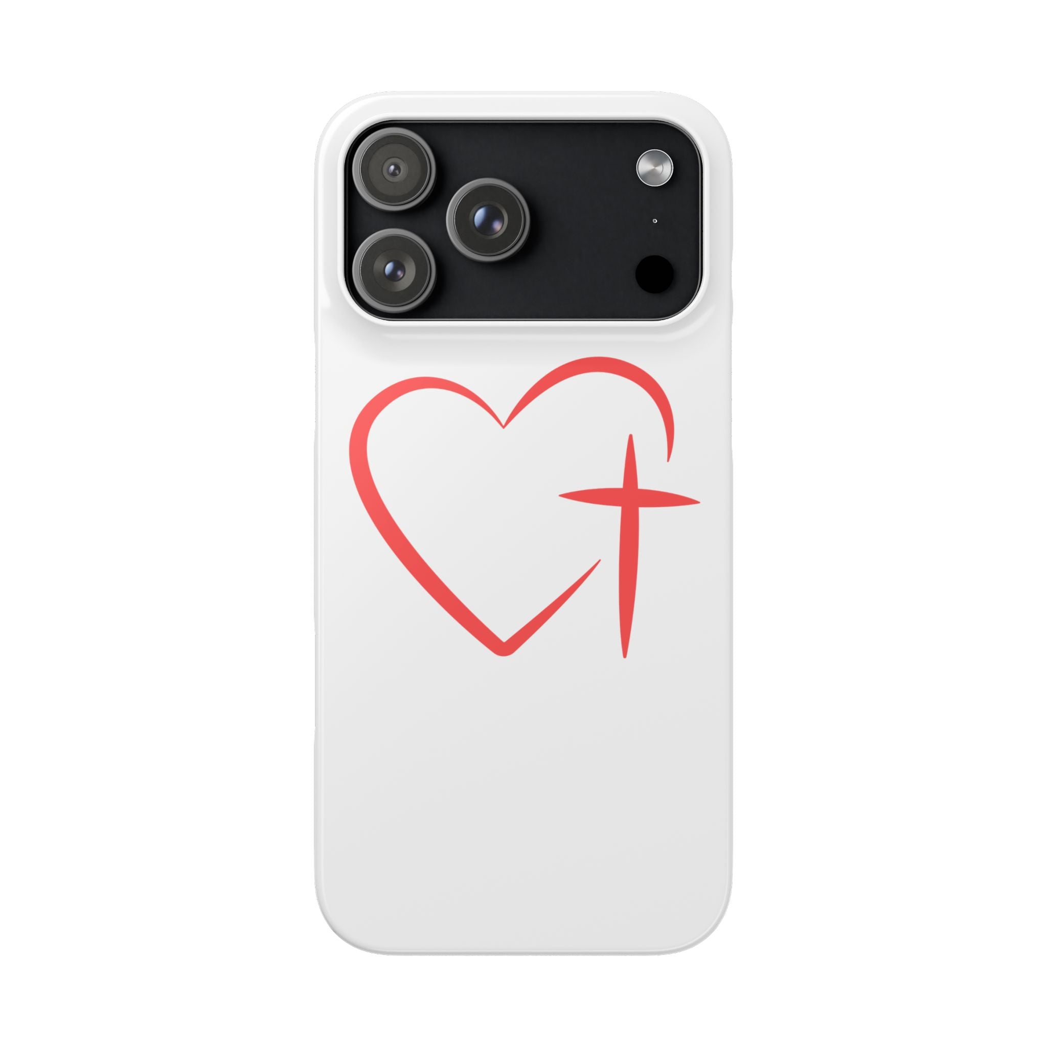 Heart & Cross Phone Case — Christian Faith iPhone Snap Case