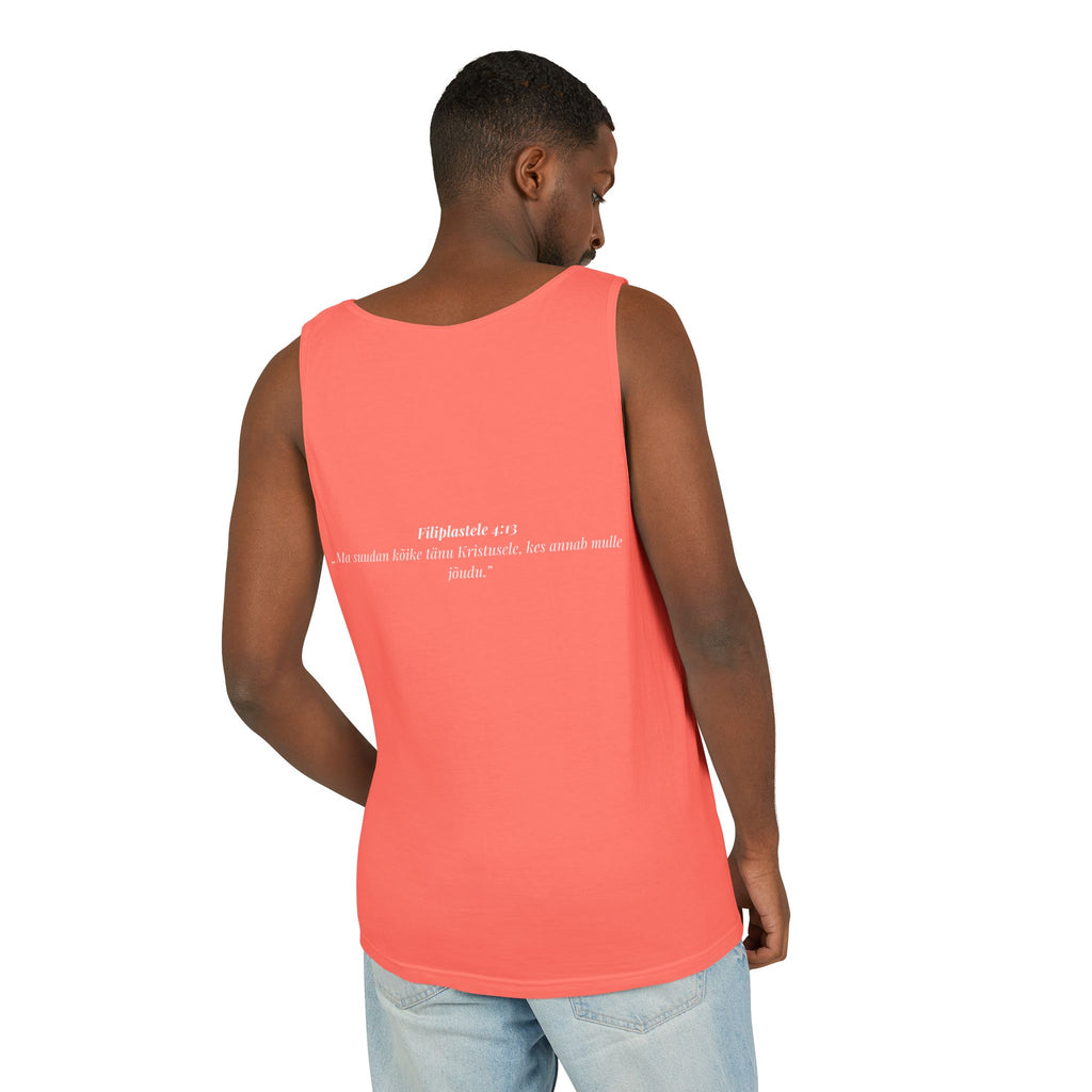 Jesus Minimalist Tank Top — Simple Gold Faith Graphic