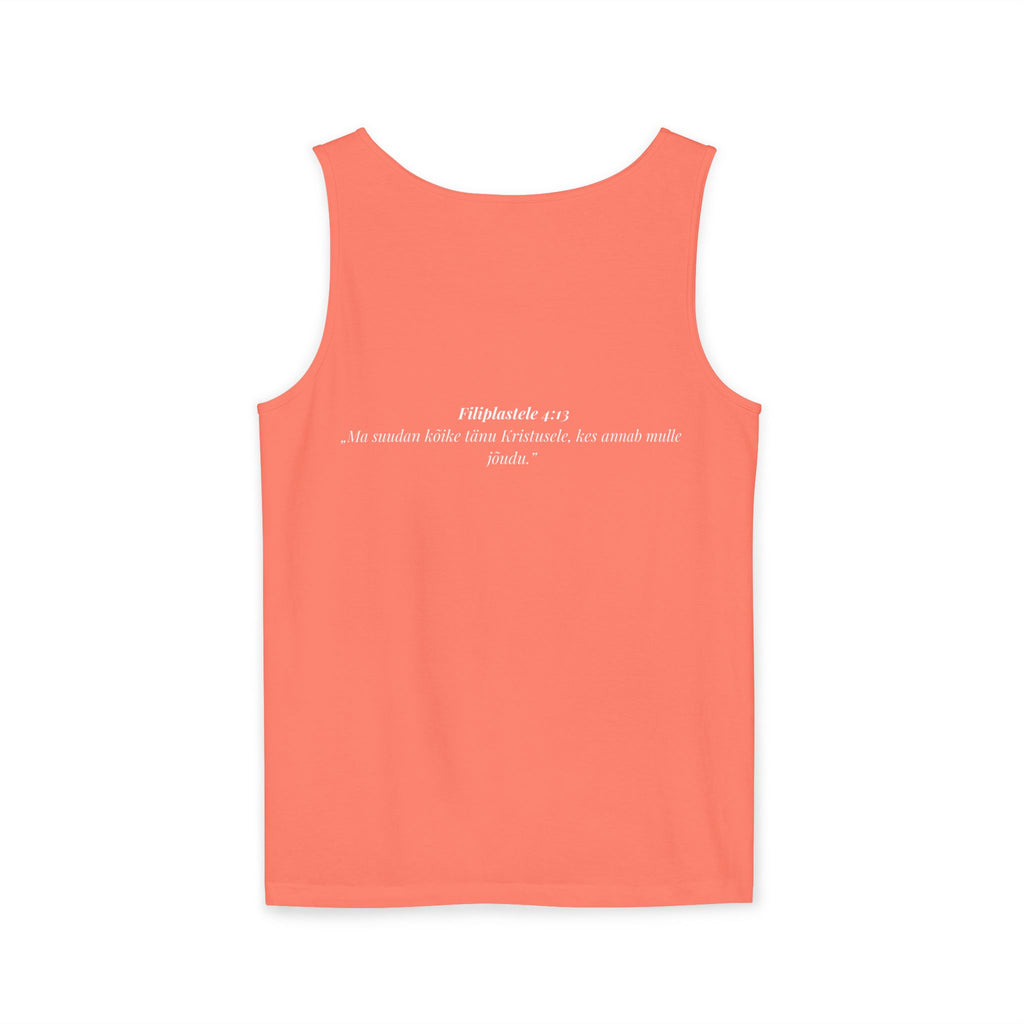 Jesus Minimalist Tank Top — Simple Gold Faith Graphic