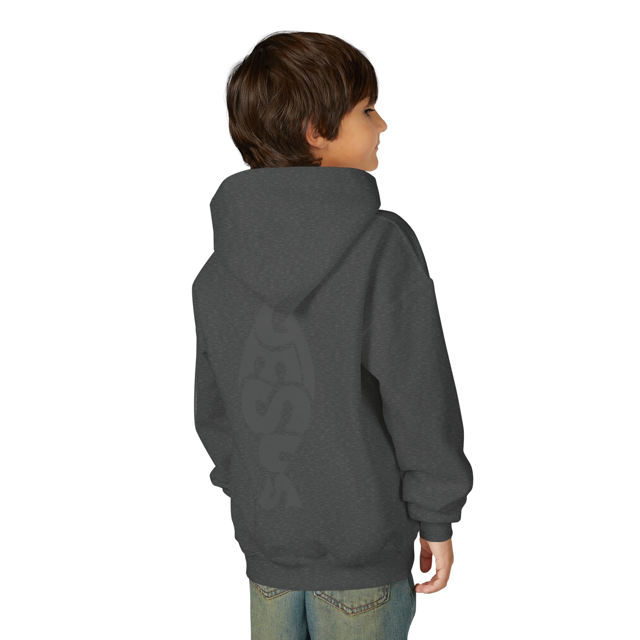 Youth Jesus Fish Hoodie — Christian Faith Graphic Hoodie for Kids