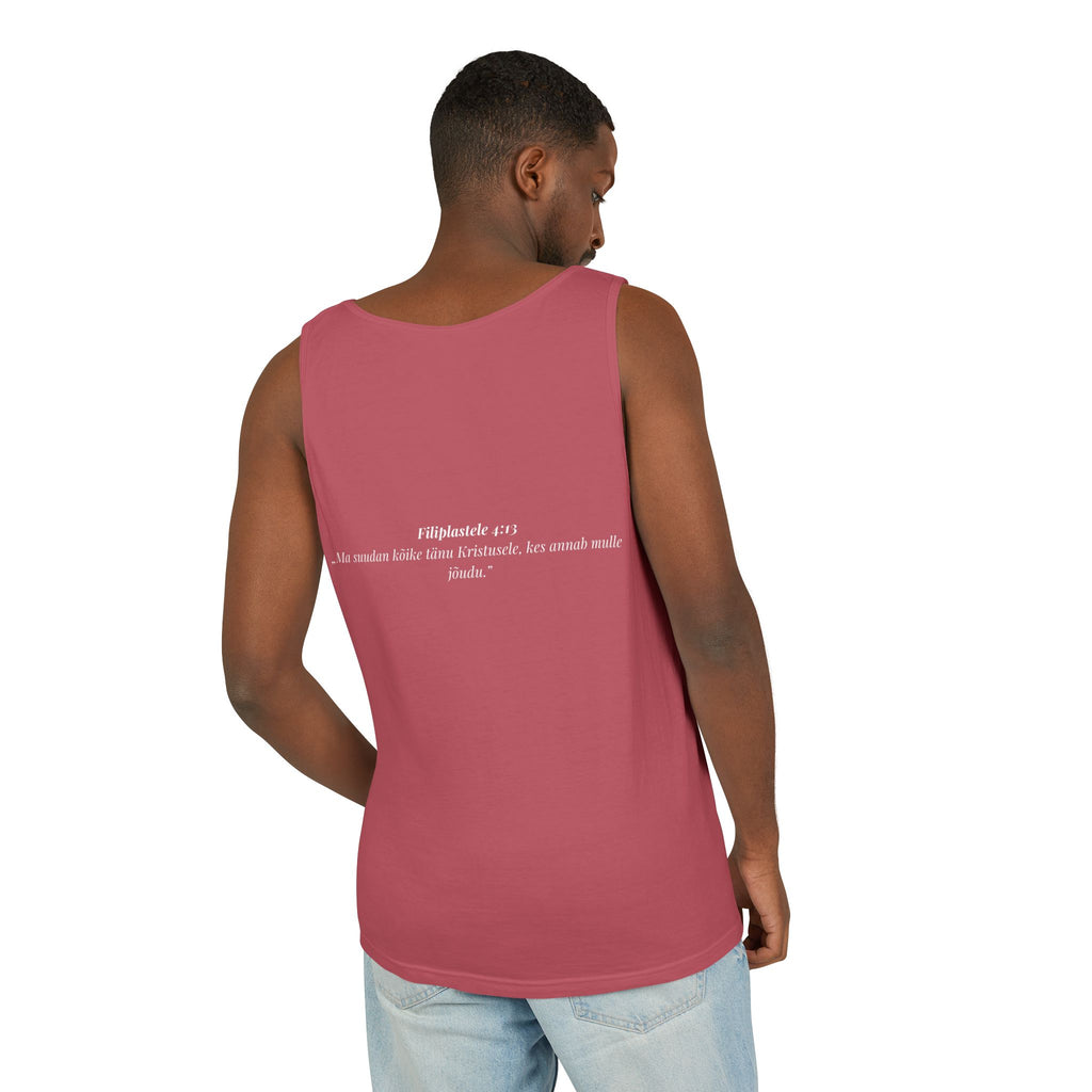 Jesus Minimalist Tank Top — Simple Gold Faith Graphic