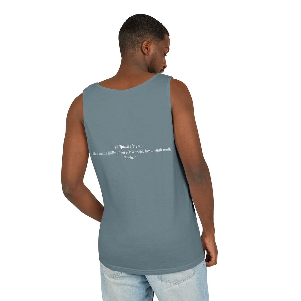 Jesus Minimalist Tank Top — Simple Gold Faith Graphic