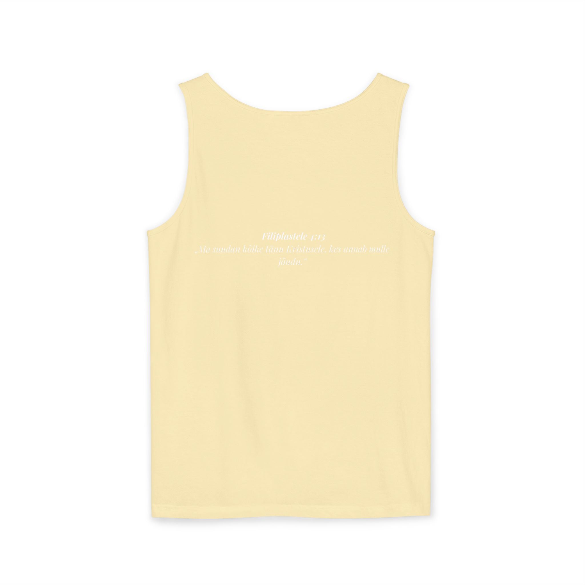 Jesus Minimalist Tank Top — Simple Gold Faith Graphic
