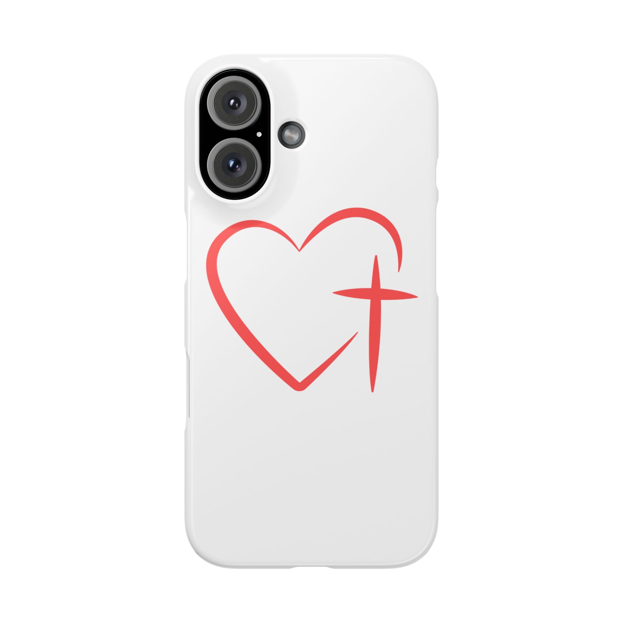 Heart & Cross Phone Case — Christian Faith iPhone Snap Case