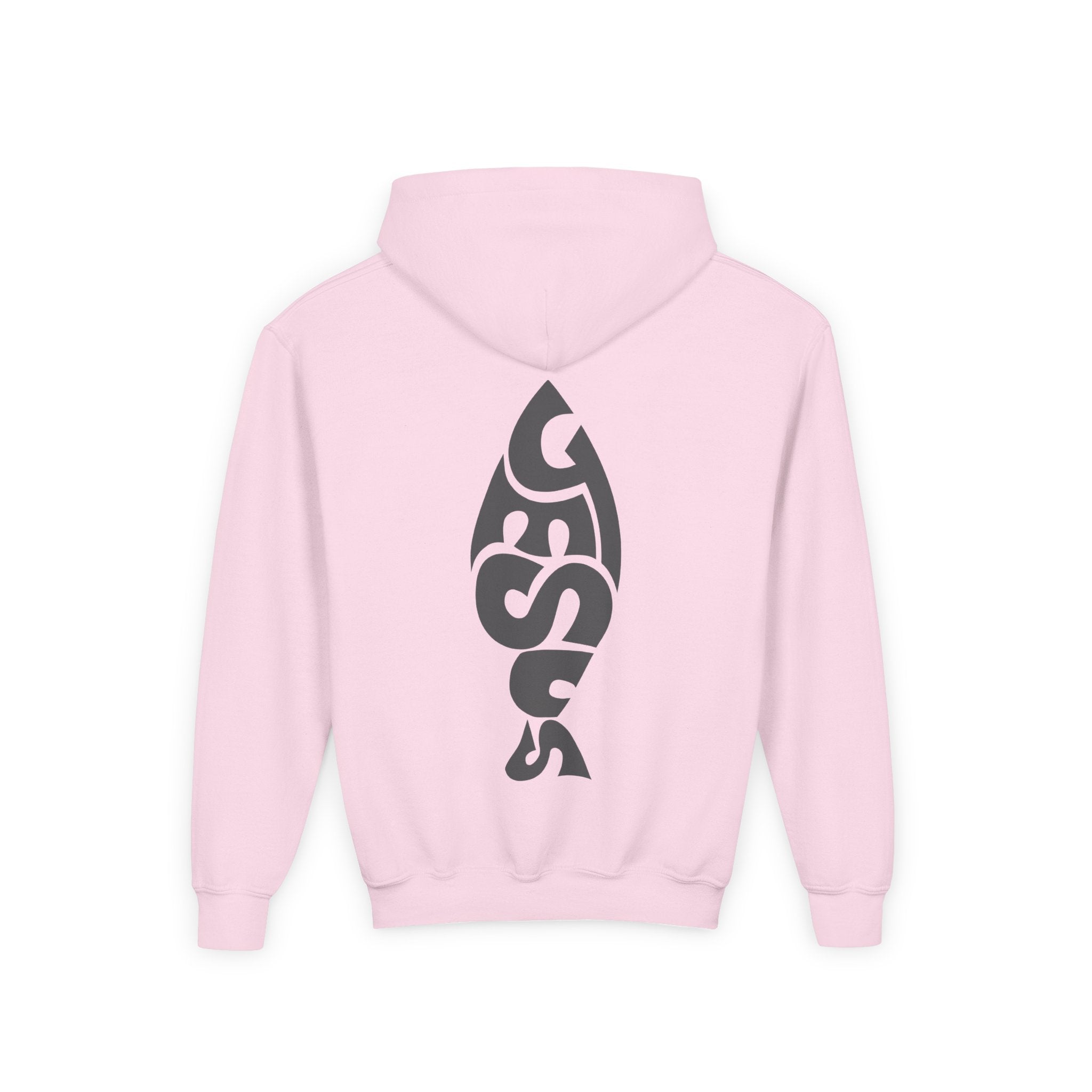 Youth Jesus Fish Hoodie — Christian Faith Graphic Hoodie for Kids