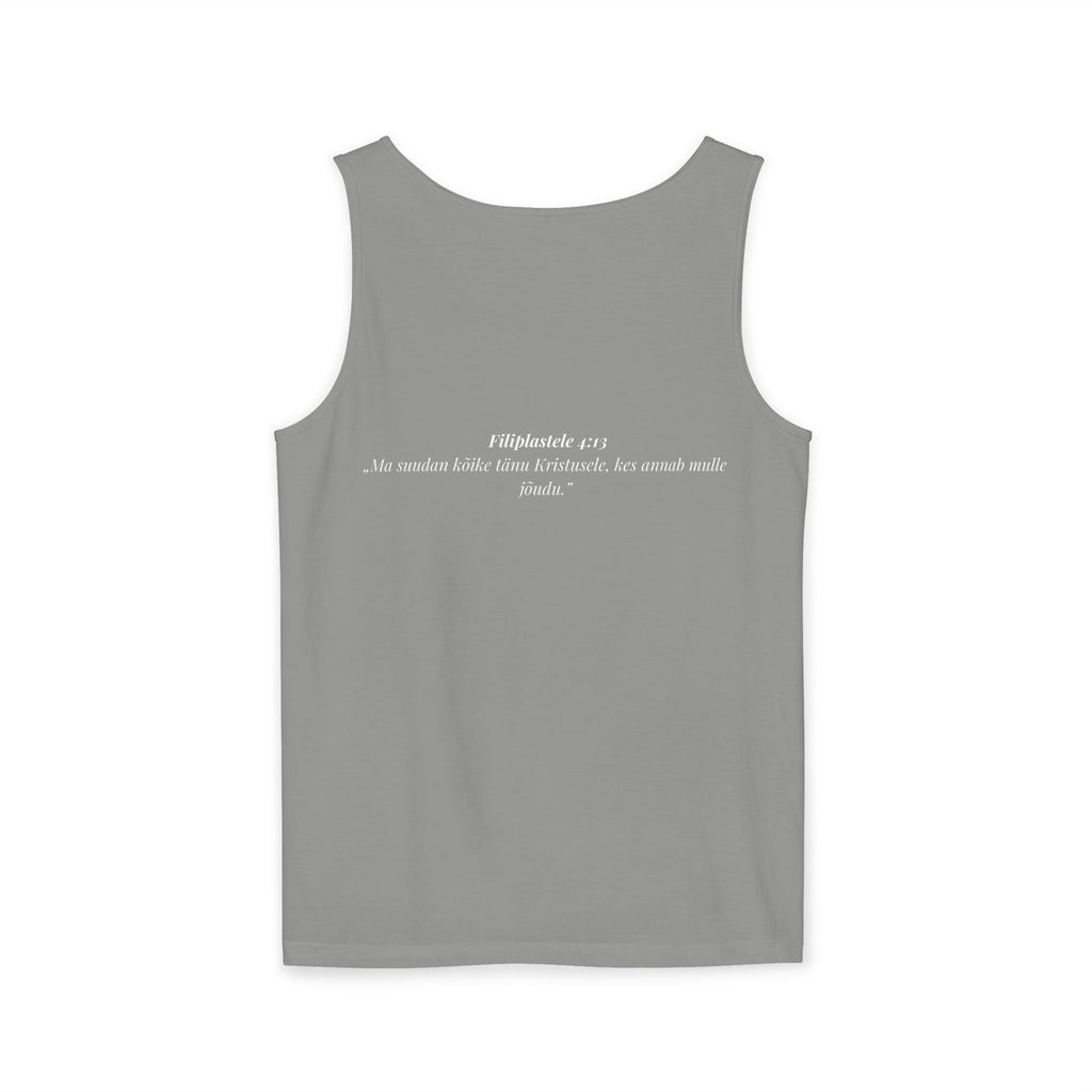 Jesus Minimalist Tank Top — Simple Gold Faith Graphic