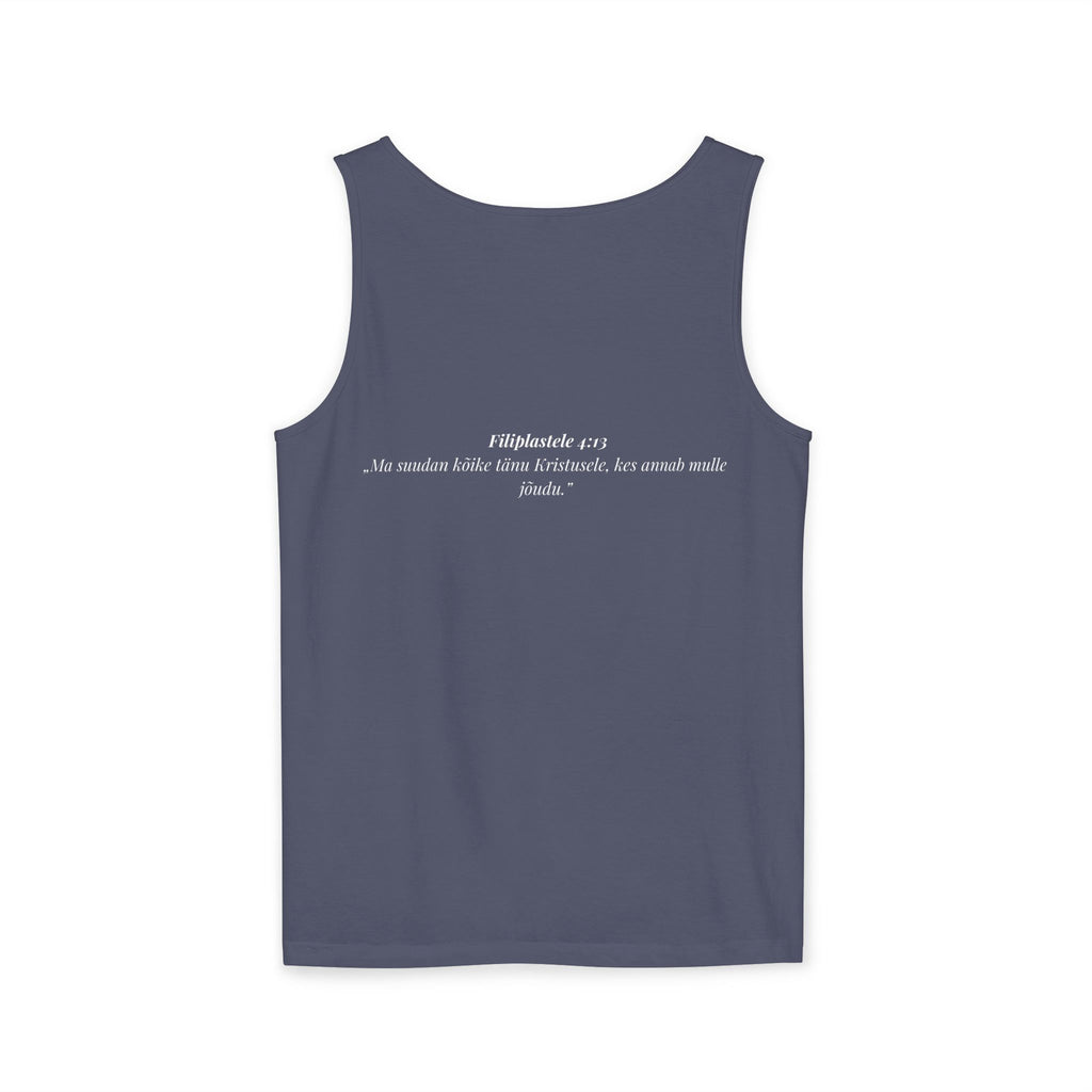Jesus Minimalist Tank Top — Simple Gold Faith Graphic