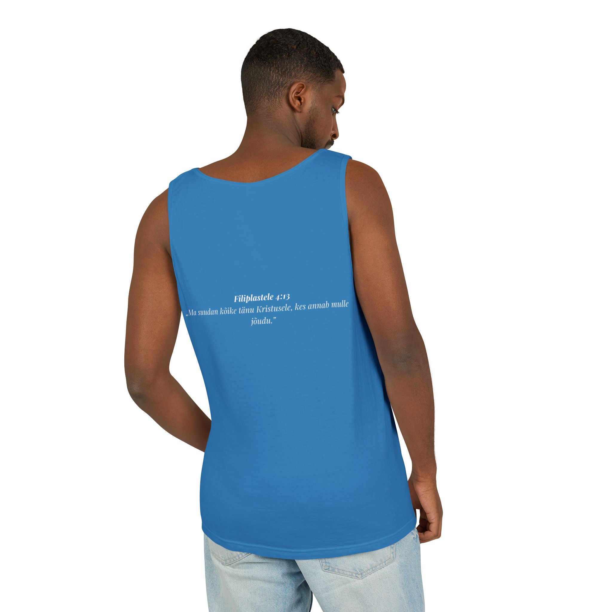 Jesus Minimalist Tank Top — Simple Gold Faith Graphic