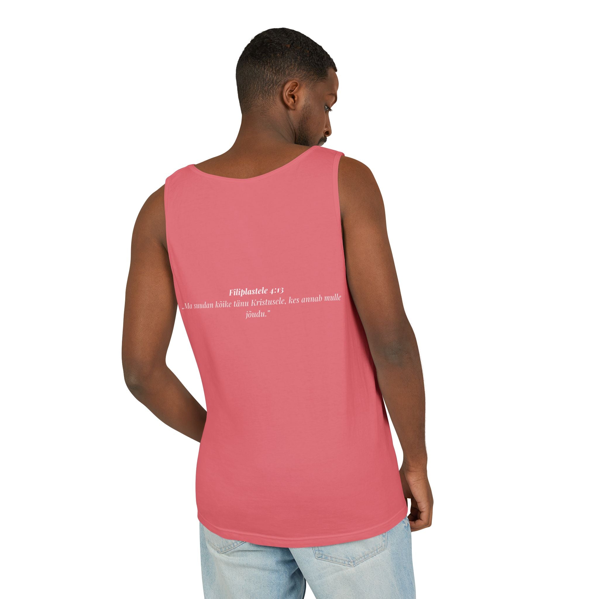 Jesus Minimalist Tank Top — Simple Gold Faith Graphic