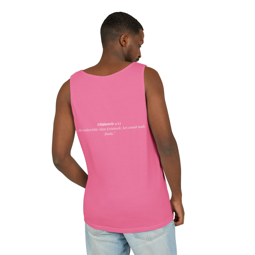 Jesus Minimalist Tank Top — Simple Gold Faith Graphic