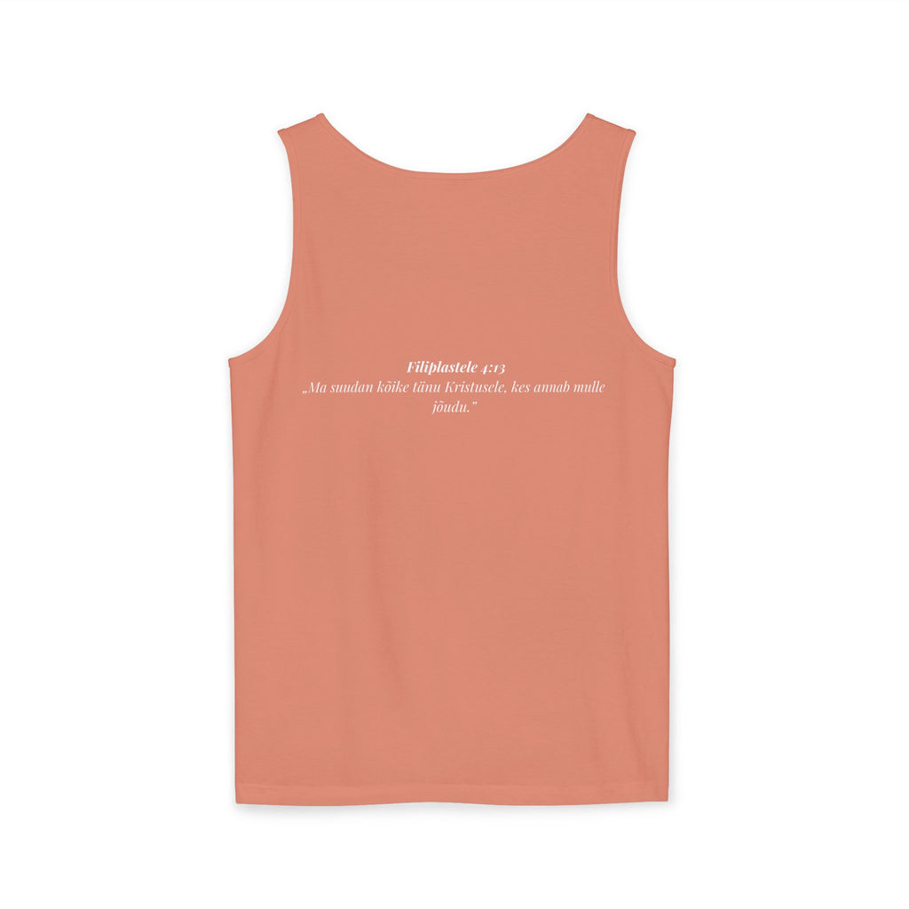 Jesus Minimalist Tank Top — Simple Gold Faith Graphic