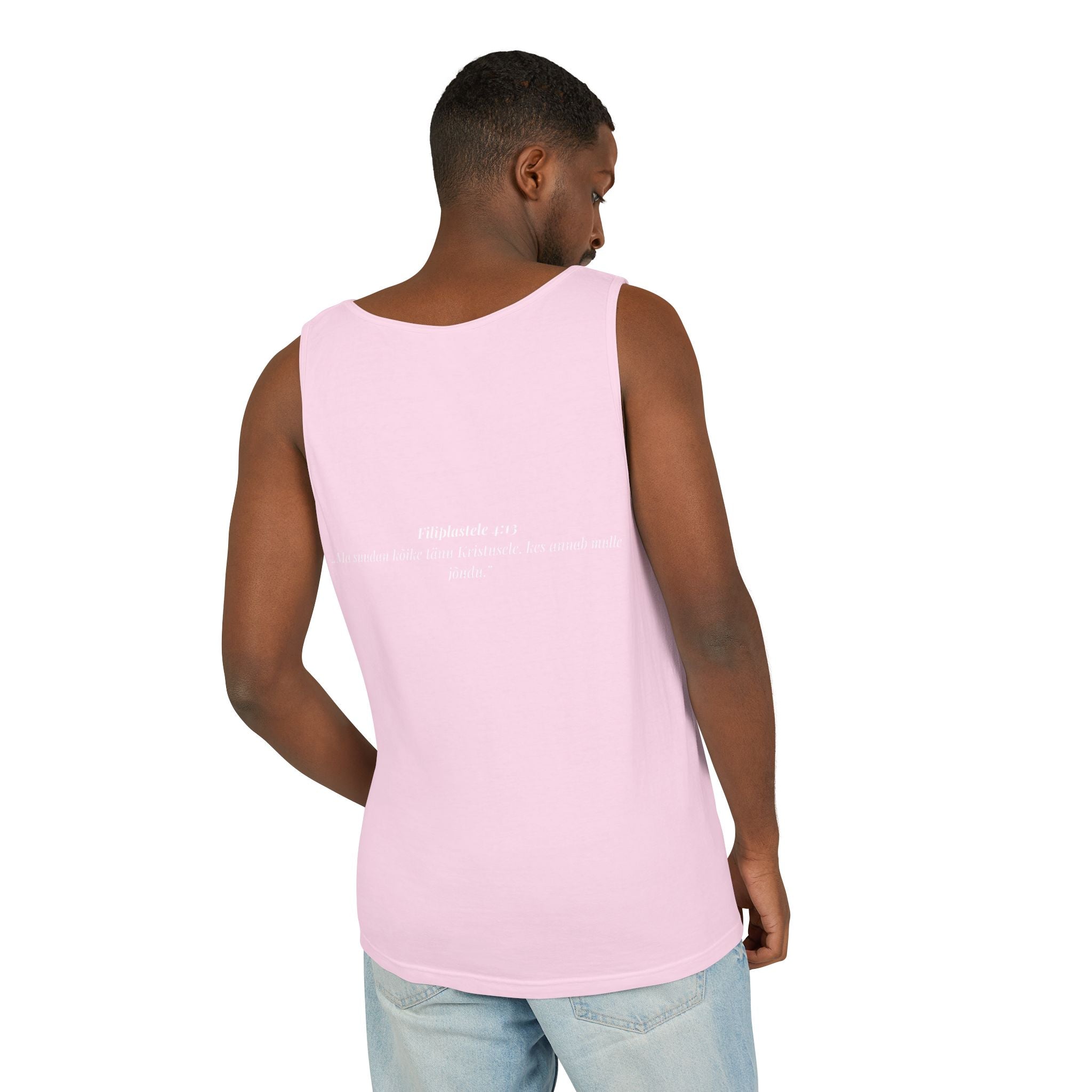 Jesus Minimalist Tank Top — Simple Gold Faith Graphic